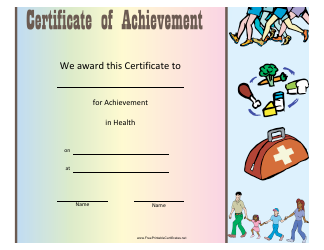 Document preview: Medical Certificate of Achievement Template