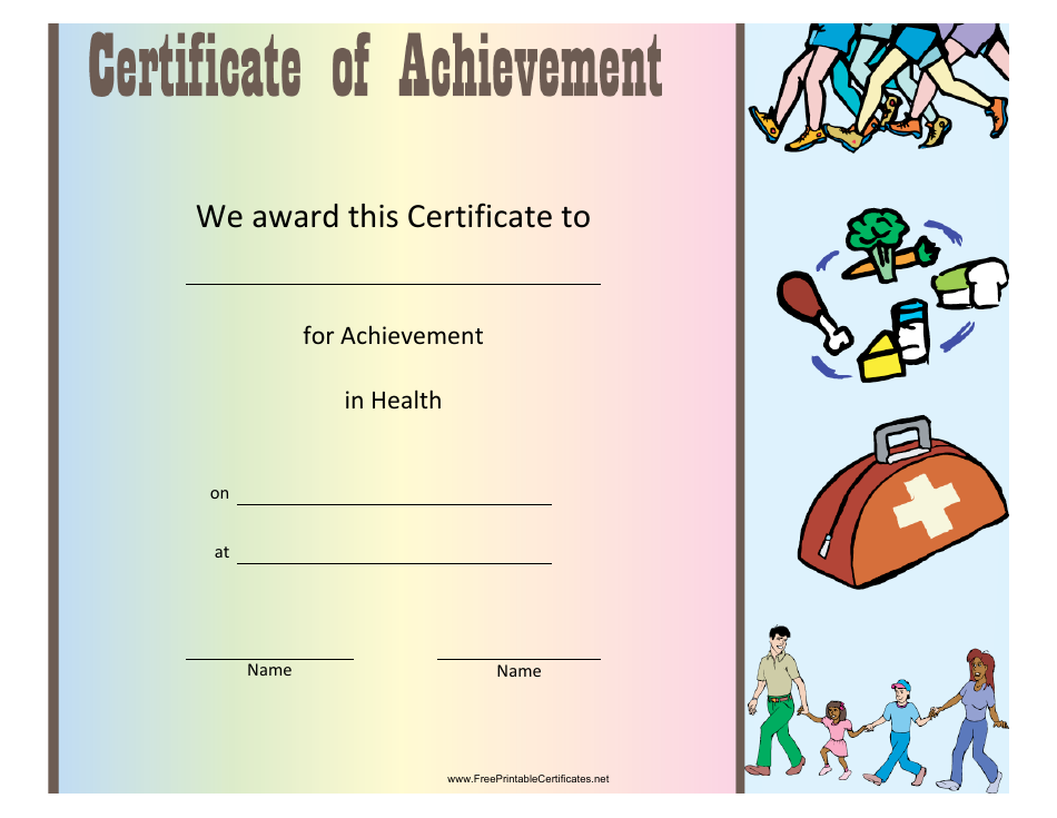 Medical Certificate of Achievement Template