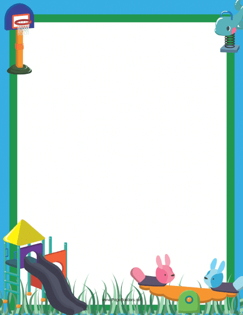 Playground Page Border Template Image Preview