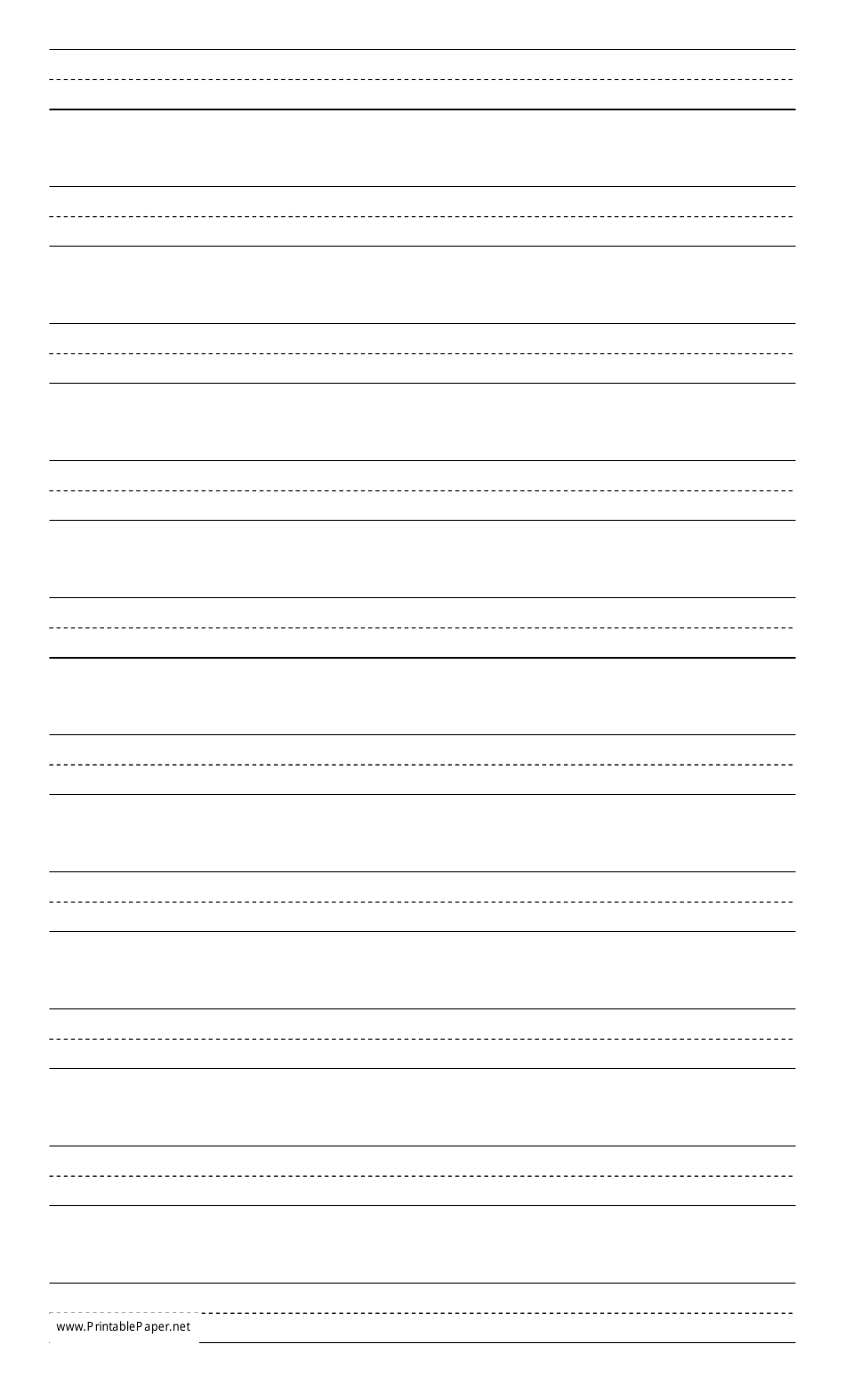 Three-Lined Paper template image preview – A blank three-lined paper document.
