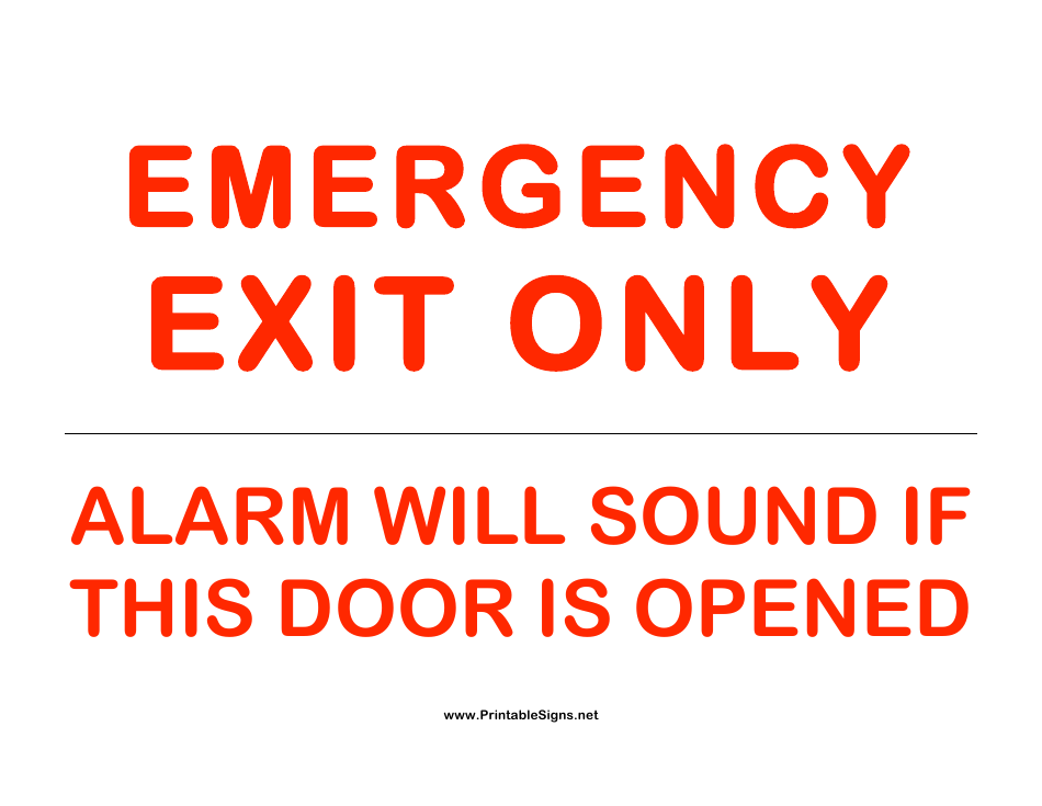 Emergency Exit Sign Template - Printable and Customizable