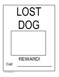 Document preview: Lost Dog Poster Template