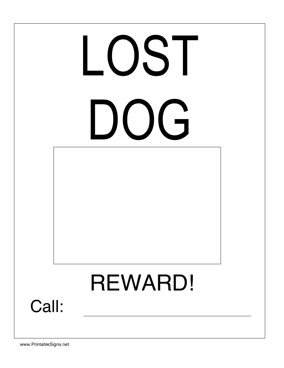 Lost Dog Poster Template, Page 1