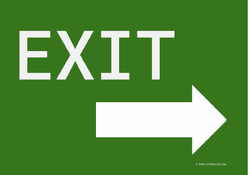 &quot;Exit Only Sign Template&quot;