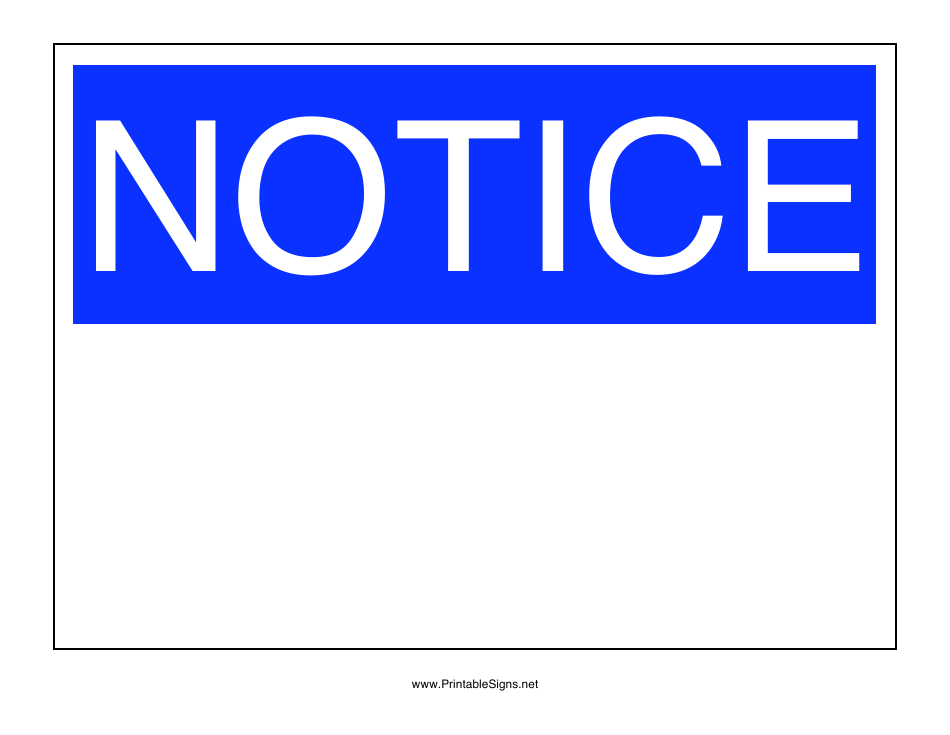 Notice Sign Template Preview