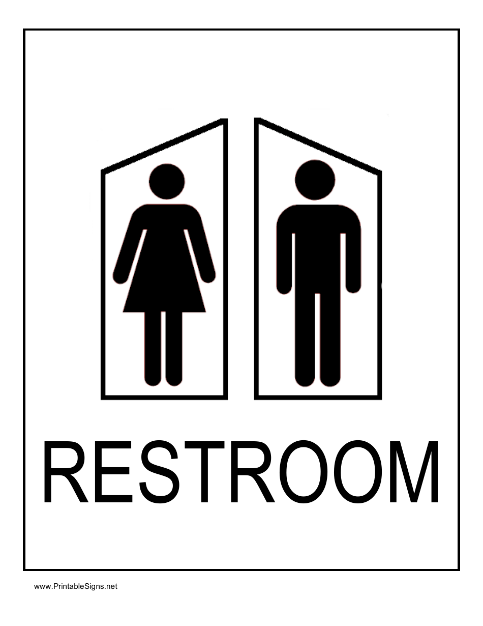 Male Female Bathroom Signs Printable - Printable Templates