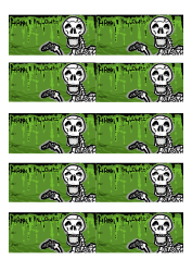 Document preview: Happy Halloween Skeleton Gift Tag Template