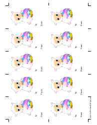 Document preview: Baby Lamb Easter Gift Tag Template - White Background