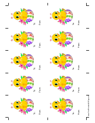 Document preview: Sample Easter Chick Gift Tag Template - White Background