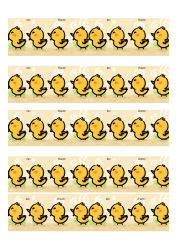 Document preview: Chicks Gift Tag Template