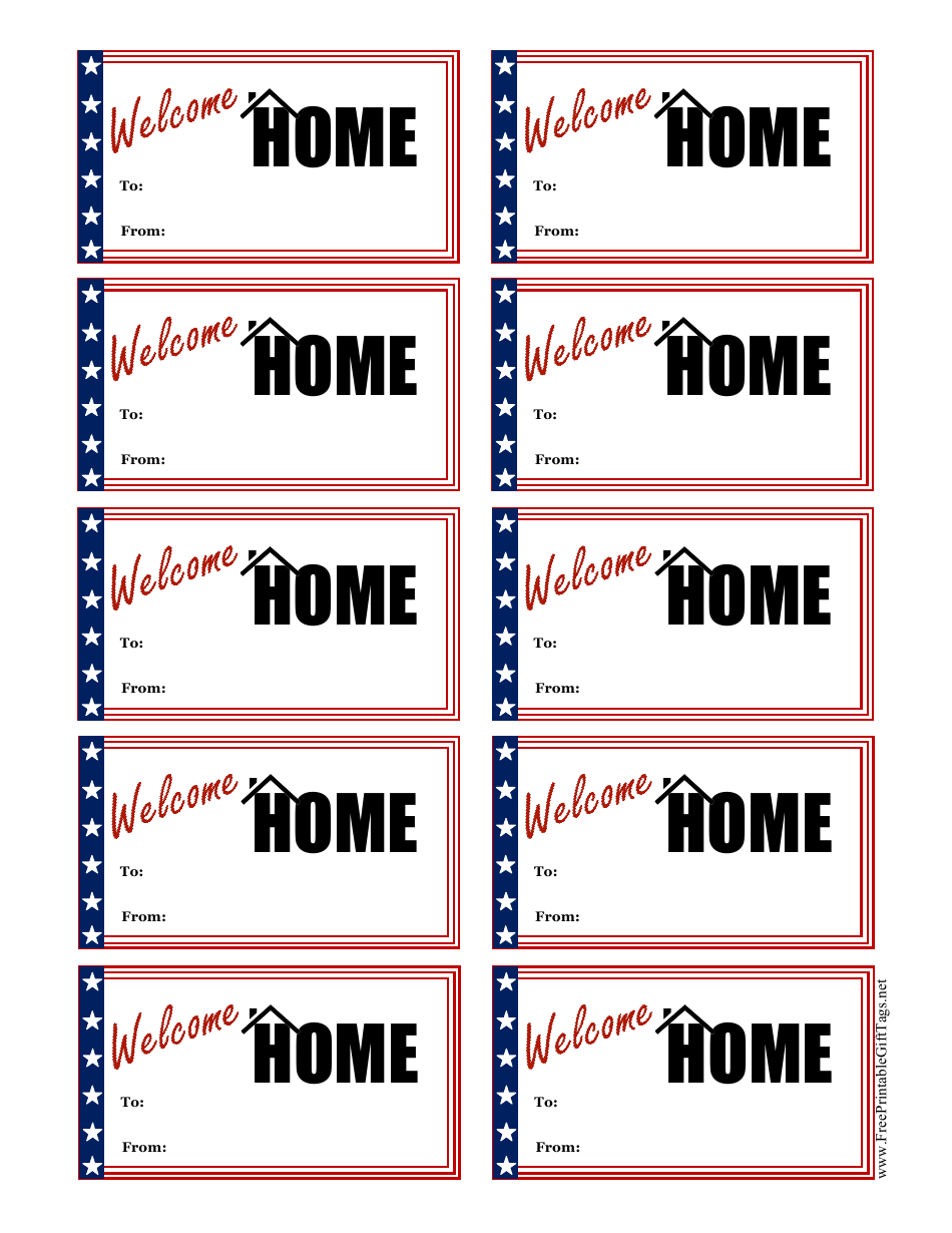 Welcome Home Tag Template - High-resolution Image Preview