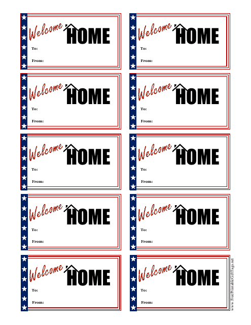 Welcome Home Tag Template - High-resolution Image Preview