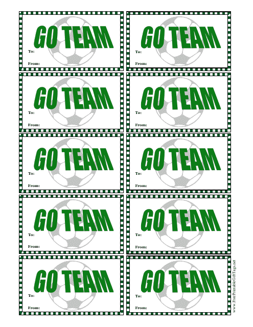 Football Gift Tag Template