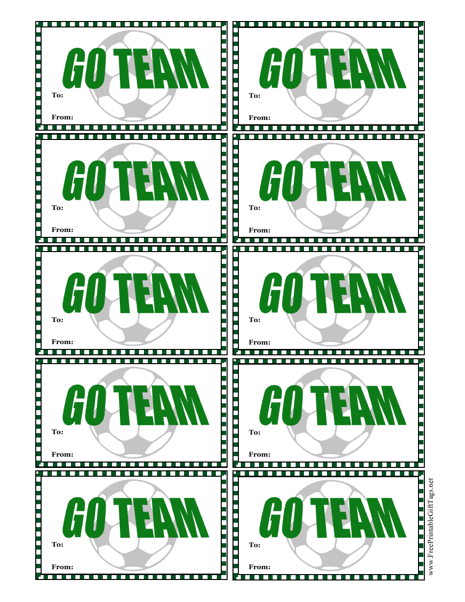 Football Gift Tag Template, Page 1