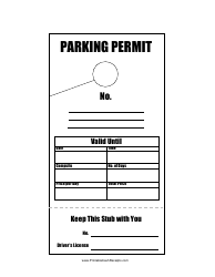 Document preview: Camping Parking Tag Template