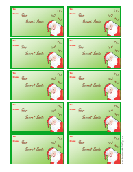 Document preview: Secret Santa Gift Tag Template