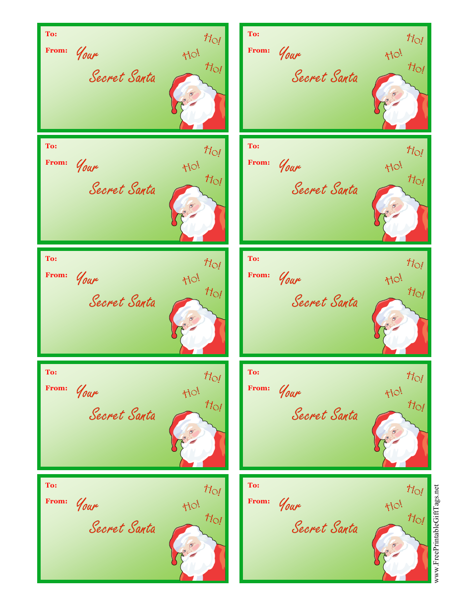 Secret Santa Label Template Detrester