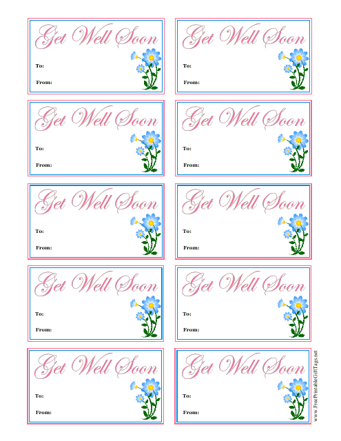 Get Well Soon Gift Tag Template
