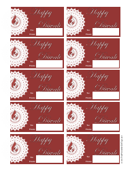 Document preview: Happy Diwali Gift Tag Template