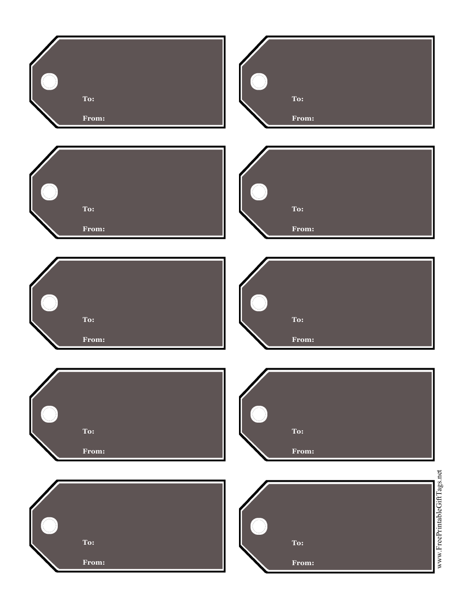 Chalkboard Gift Tag Template - Preview Image