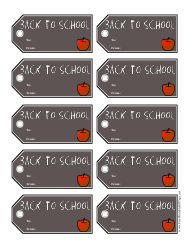 Document preview: Back to School Gift Tag Template
