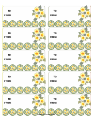 Document preview: Floral Gift Tag Template