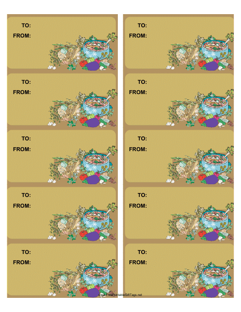 Herbs Gift Tag Template Preview