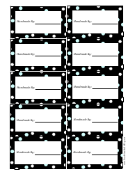 Document preview: Handmade Gift Tag Template - Black