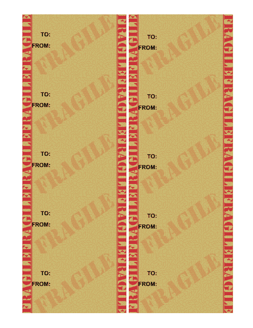 Fragile Gift Tag Template