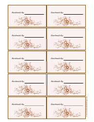 Document preview: Handmade Gift Tag Template - Brown