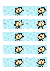 Document preview: Happy Cat Gift Tag Template
