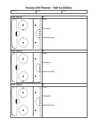 &quot;Hockey Drill Planner Template - Half ICE Edition&quot;