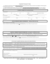 Document preview: Transcript Request Form - Howard Payne University - Texas