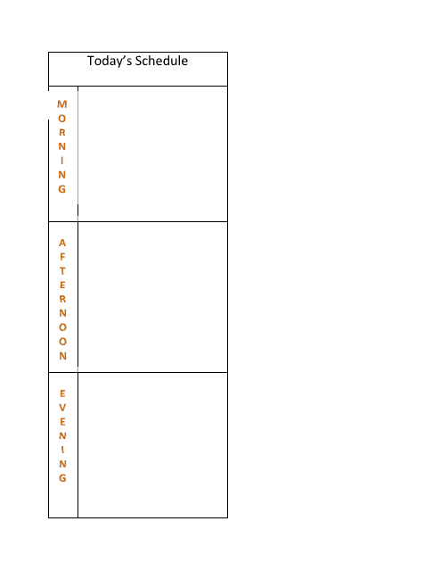 Daily Schedule Template - Three Periods
