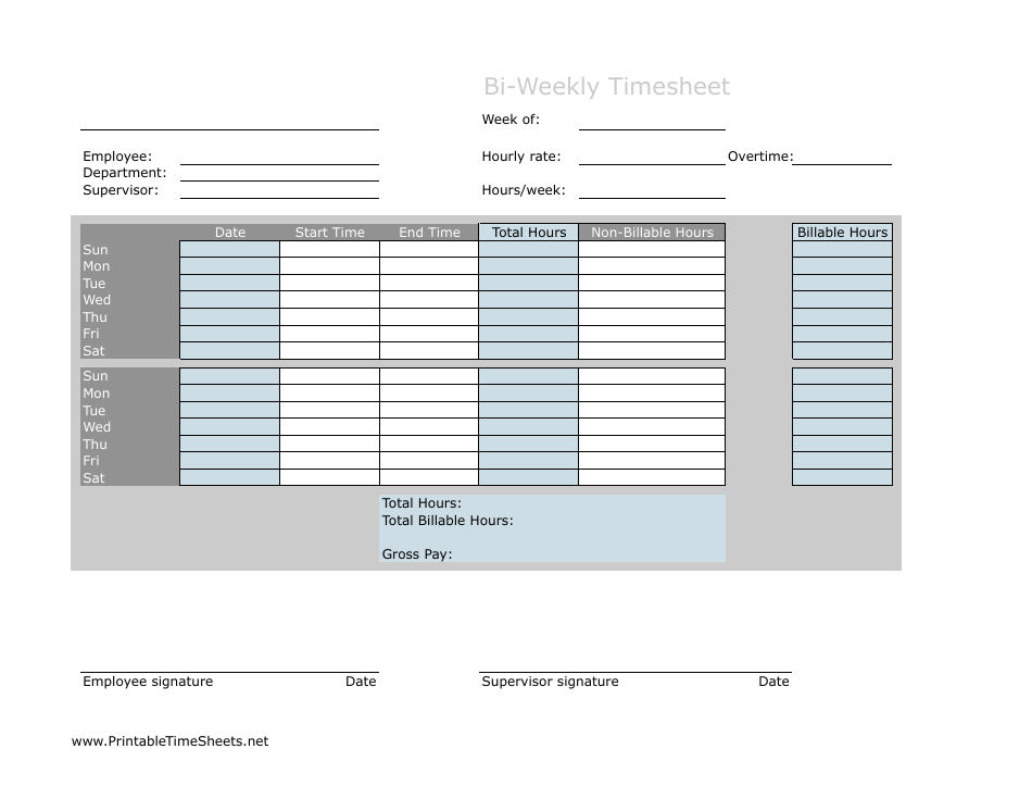 bi weekly timesheet template download printable pdf templateroller