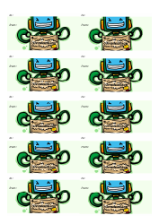 Document preview: Happy Robot Graduation Gift Tag Template