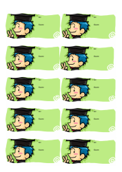 Document preview: Graduation Gift Tag Template - Boy