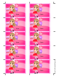 Document preview: Birthday Girl Gift Tag Template
