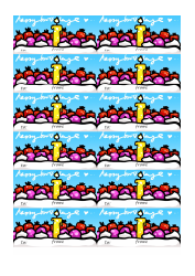 Document preview: Birthday Candle Gift Tag Template