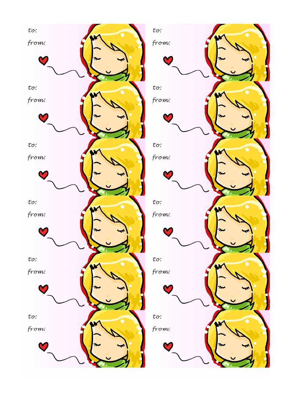 Valentine Gift Tag Template Download Printable PDF ...
