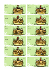 Document preview: Cake Gift Tag Template