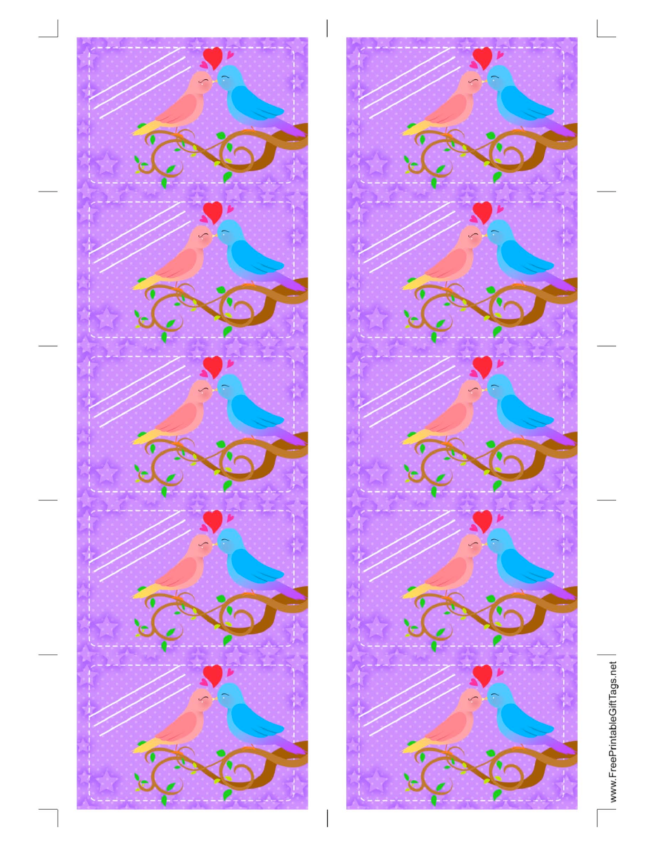 Birds Gift Tag Template