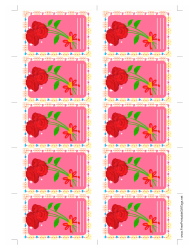 Document preview: Roses Gift Tag Template