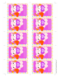 Document preview: Teddy Bear Gift Tag Template