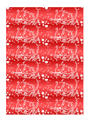 Document preview: Cupid Gift Tag Template - Red Background