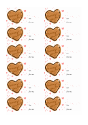Document preview: Happy Valentine Gift Tag Template