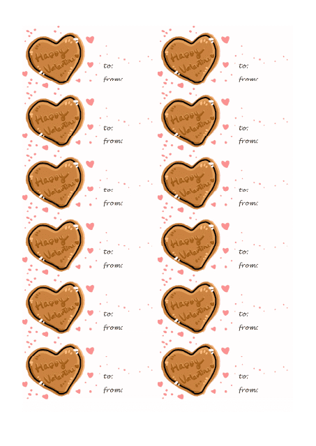 Happy Valentine Gift Tag Template