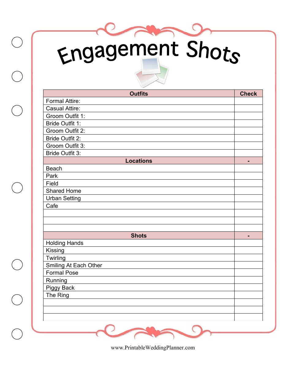 Engagement Shots Planner Template