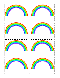 Document preview: Rainbow Name Tag Template
