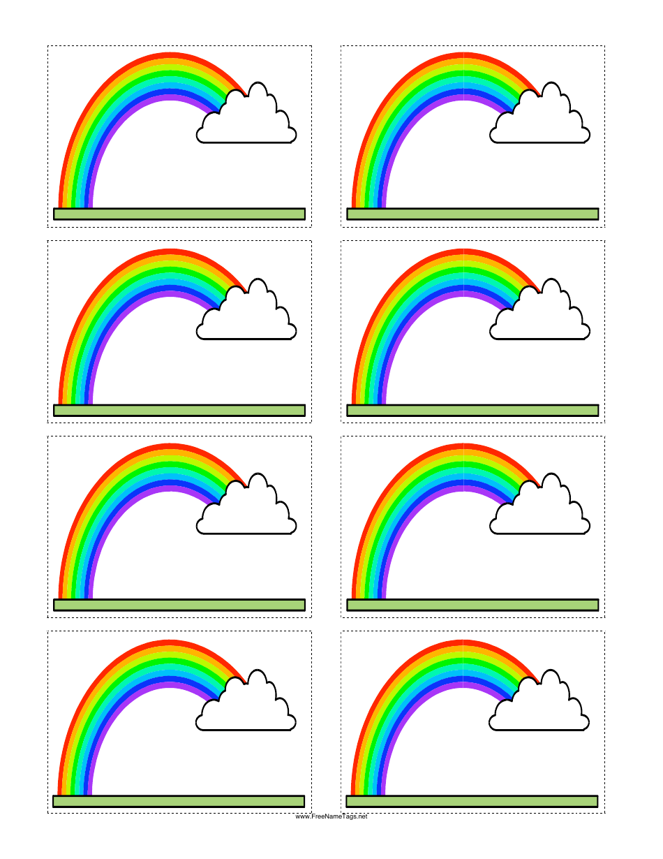 Free Printable Rainbow Name Tags Printable